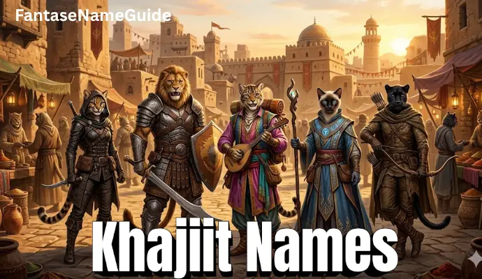 Khajiit Names Elder Scrolls