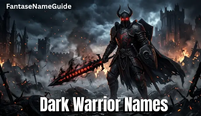 Dark Warrior Names Dark Warrior Names