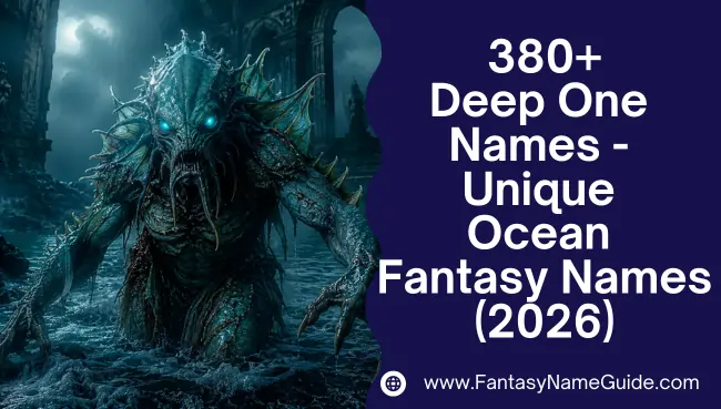 Deep One Names Generator Deep One Names Generator